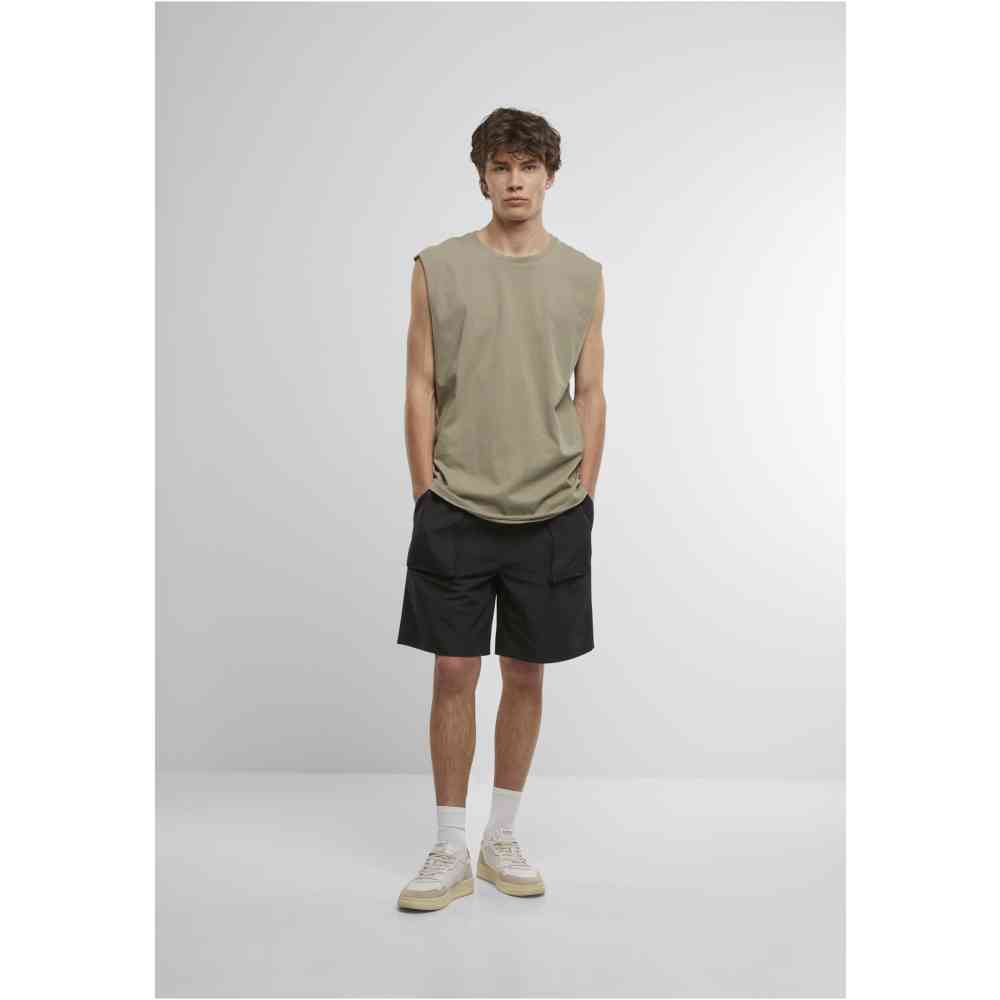 Urban Classics - Open Edge Sleeveless shirt - Olive green